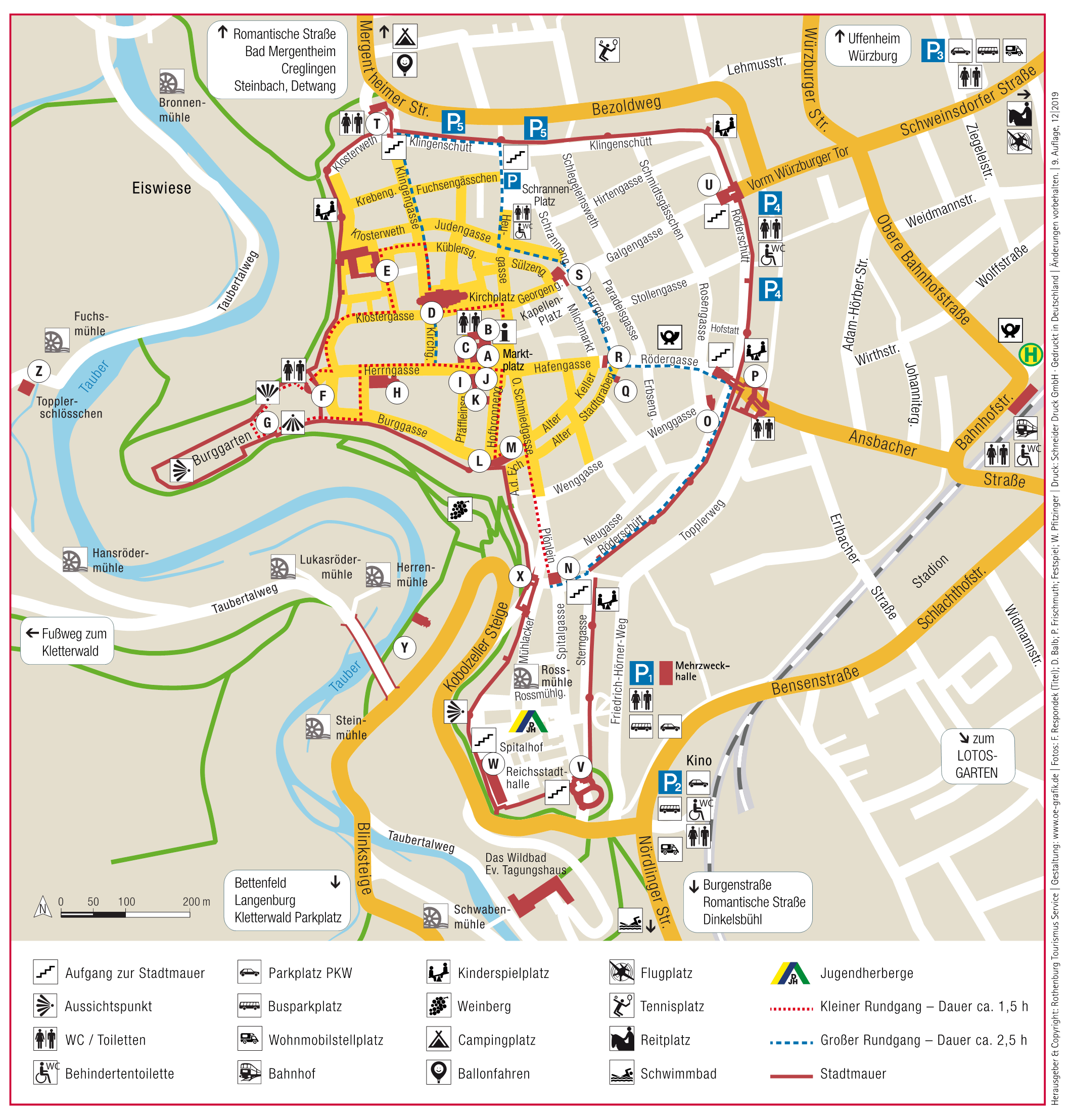 Stadtplan Rothenburg ob der Tauber